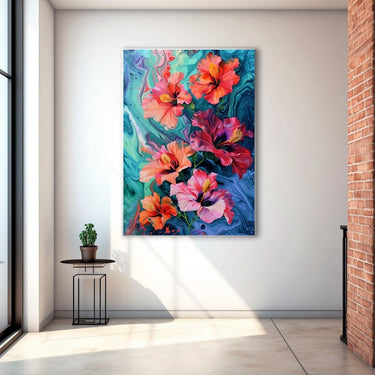 Acrylic Painting of Hibiscus Flower